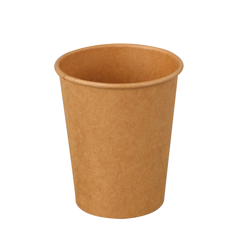 Cốc giấy đơn tường màu nâu 12oz