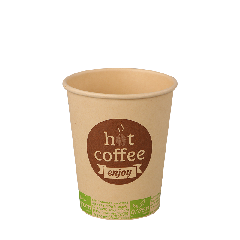 Cốc giấy đơn tường Kraft tự nhiên 8oz