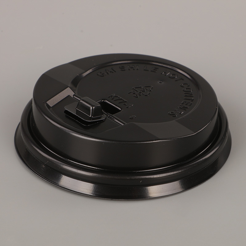 Nắp cà phê nóng PS đen 6,5oz